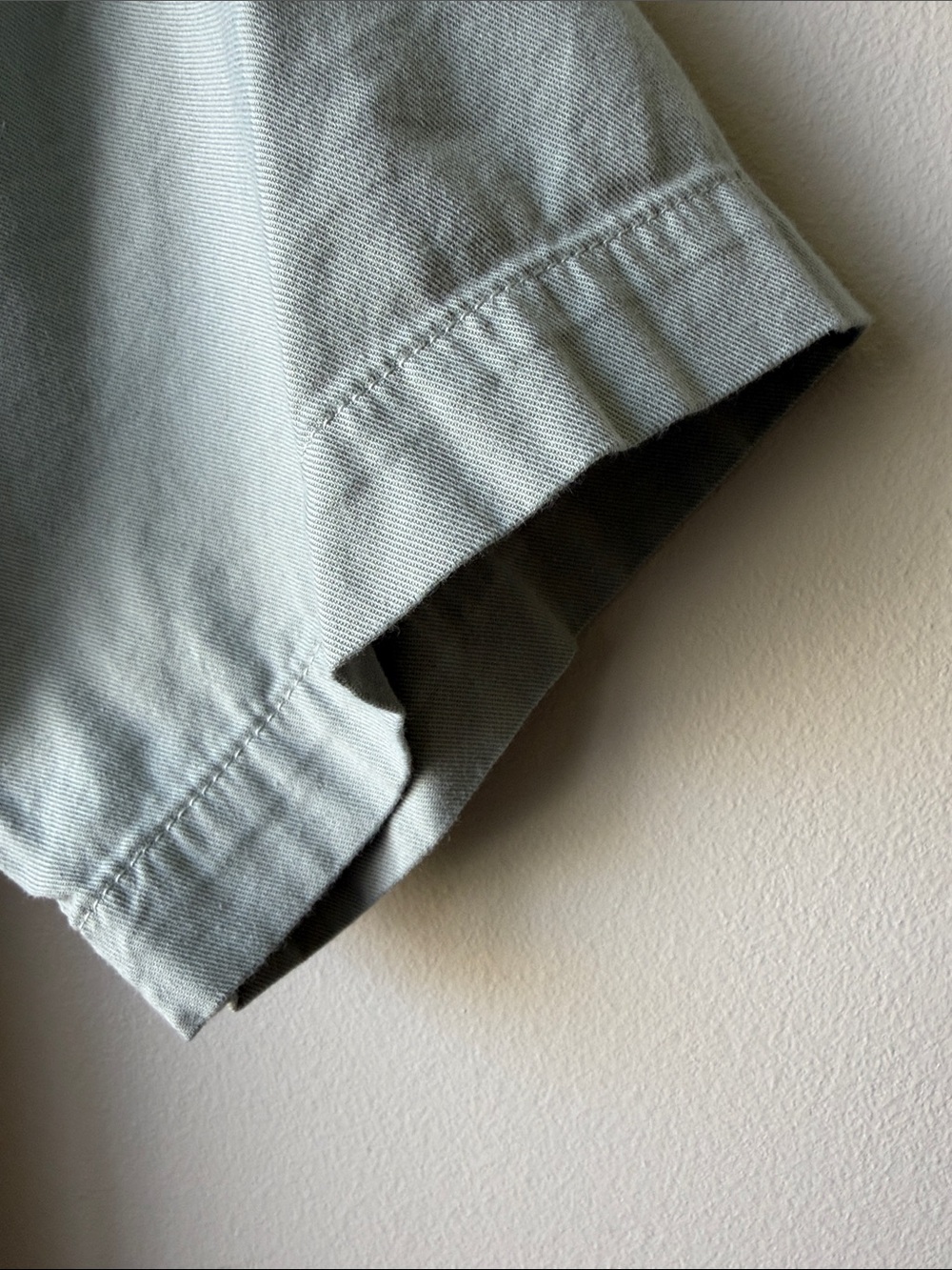 Buck Mason Fog Draped Twill Short Sleeve One Pocket button up - Fog Green Men M - Picture 8 of 12